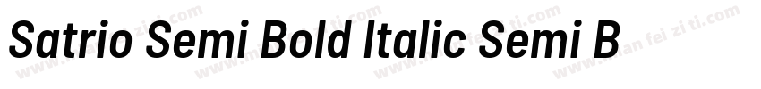 Satrio Semi Bold Italic Semi Bold I字体转换